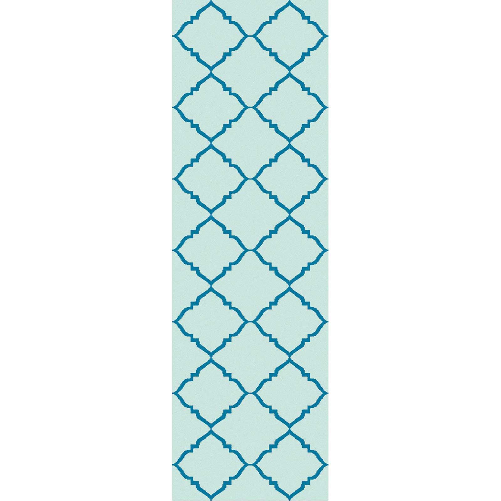 Picnic Teal/Mint Runner Rug