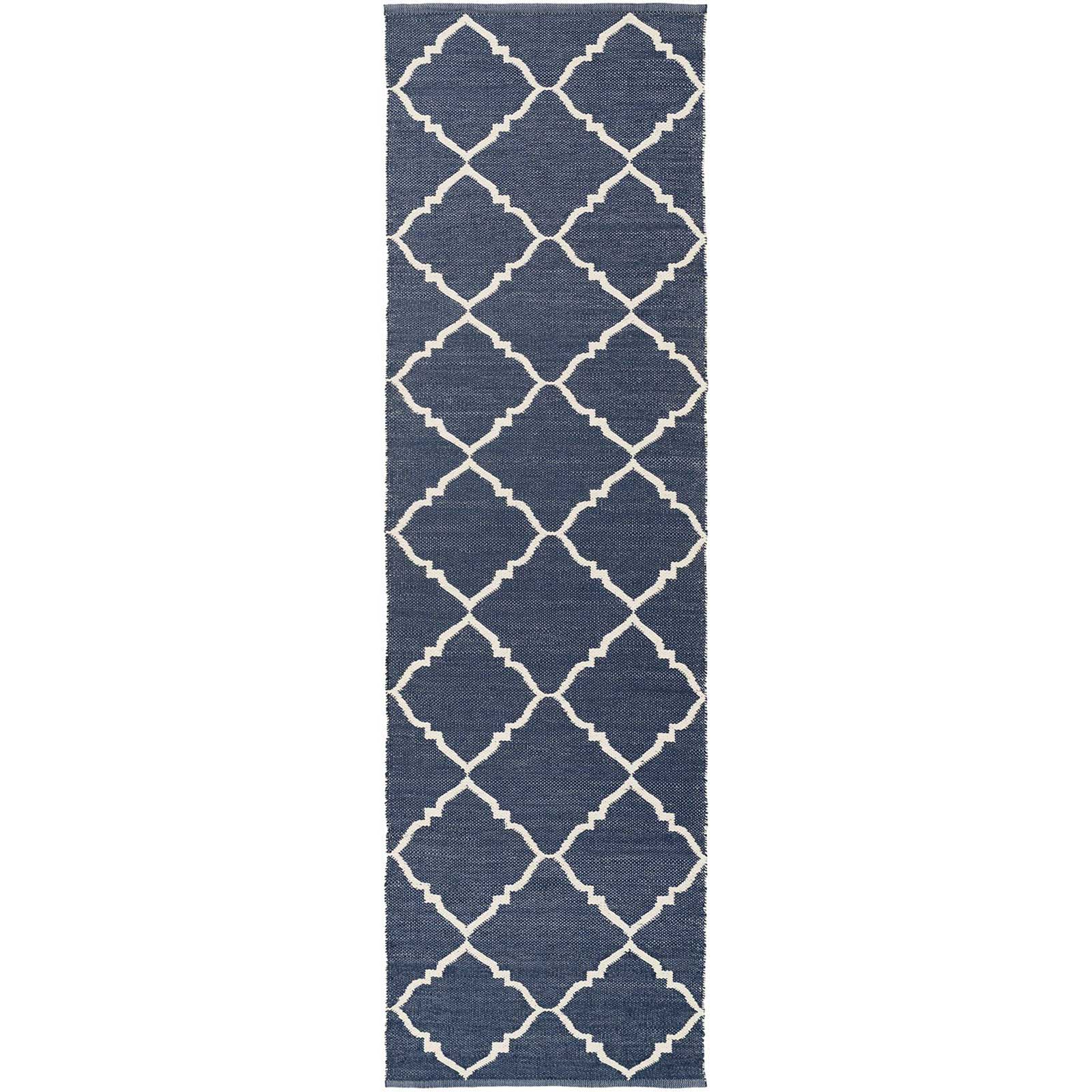 Picnic Ivory/Navy Runner Rug