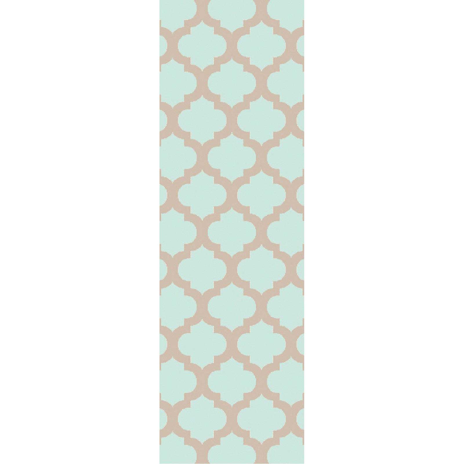 Picnic Mint/Taupe Runner Rug