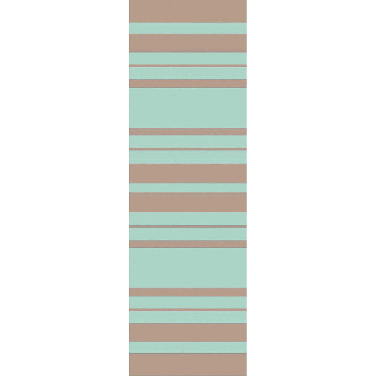 Picnic Striped Mint/Taupe Runner Rug