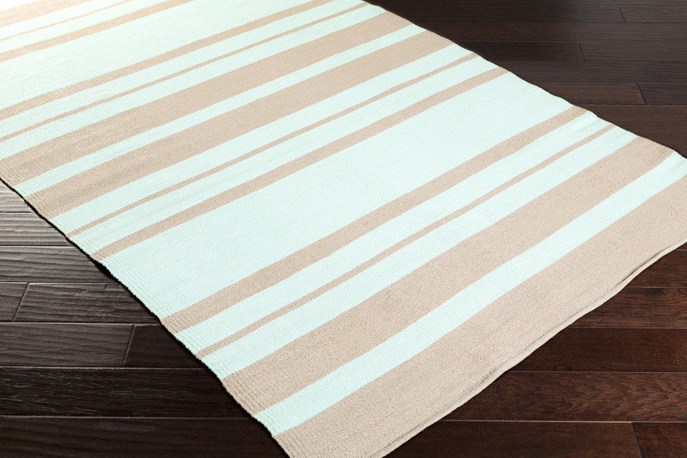 Picnic Striped Mint/Taupe Area Rug