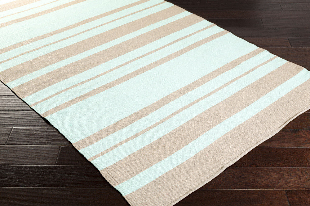 Picnic Striped Mint/Taupe Area Rug
