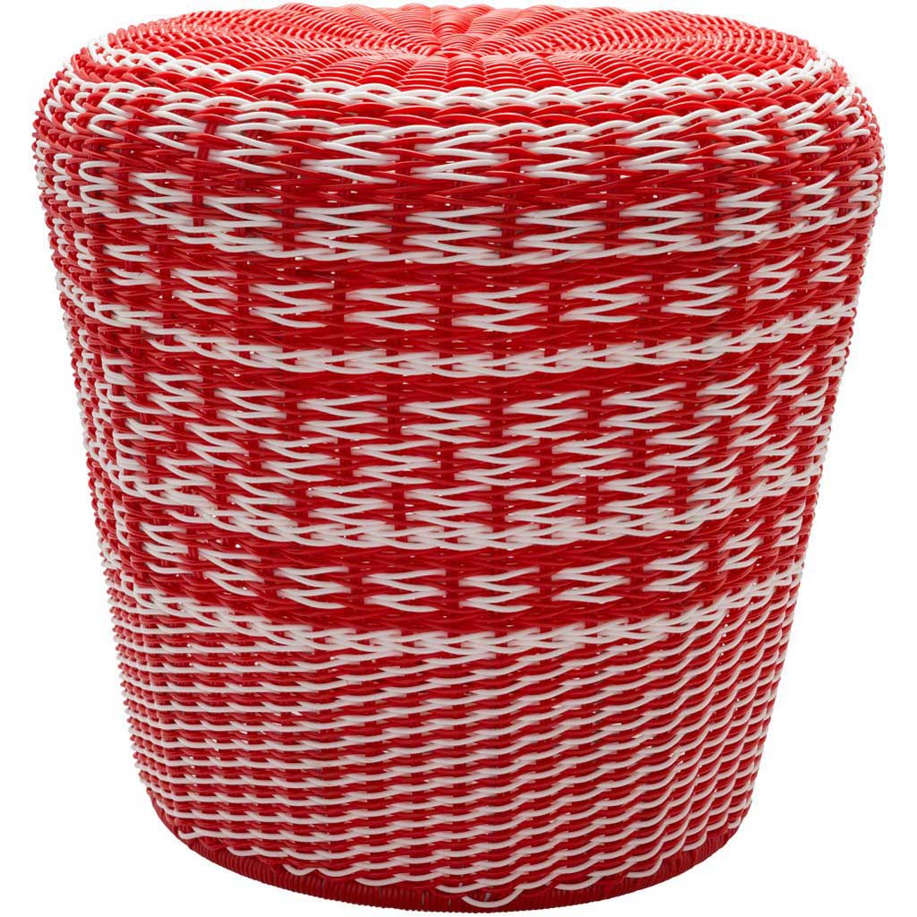 Parkdale Bright Orange/White Stool