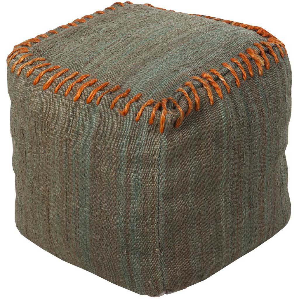 Standard Medium Gray/Bright Orange Pouf