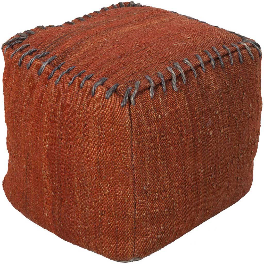Standard Bright Red/Dark Brown Pouf