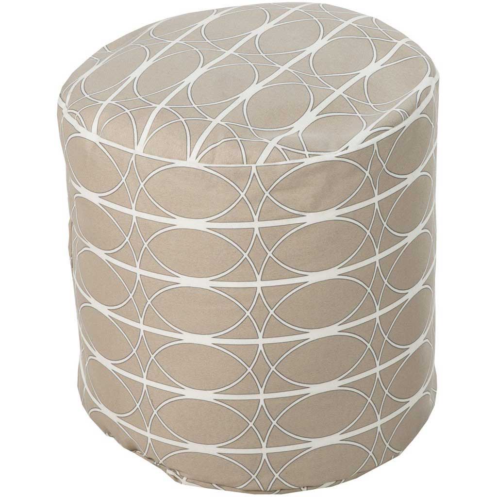 Standard Burnt Orange/Khaki Pouf