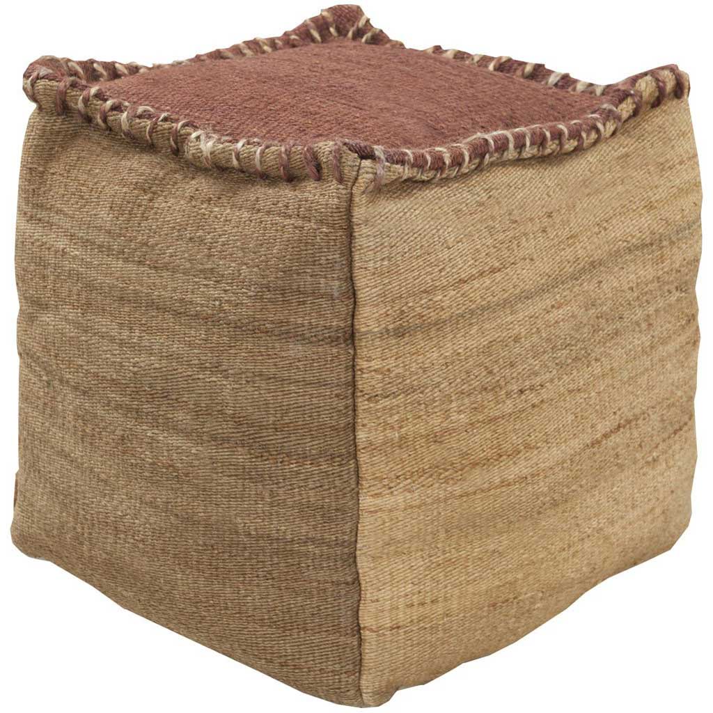 Standard Camel/Burnt Orange Pouf
