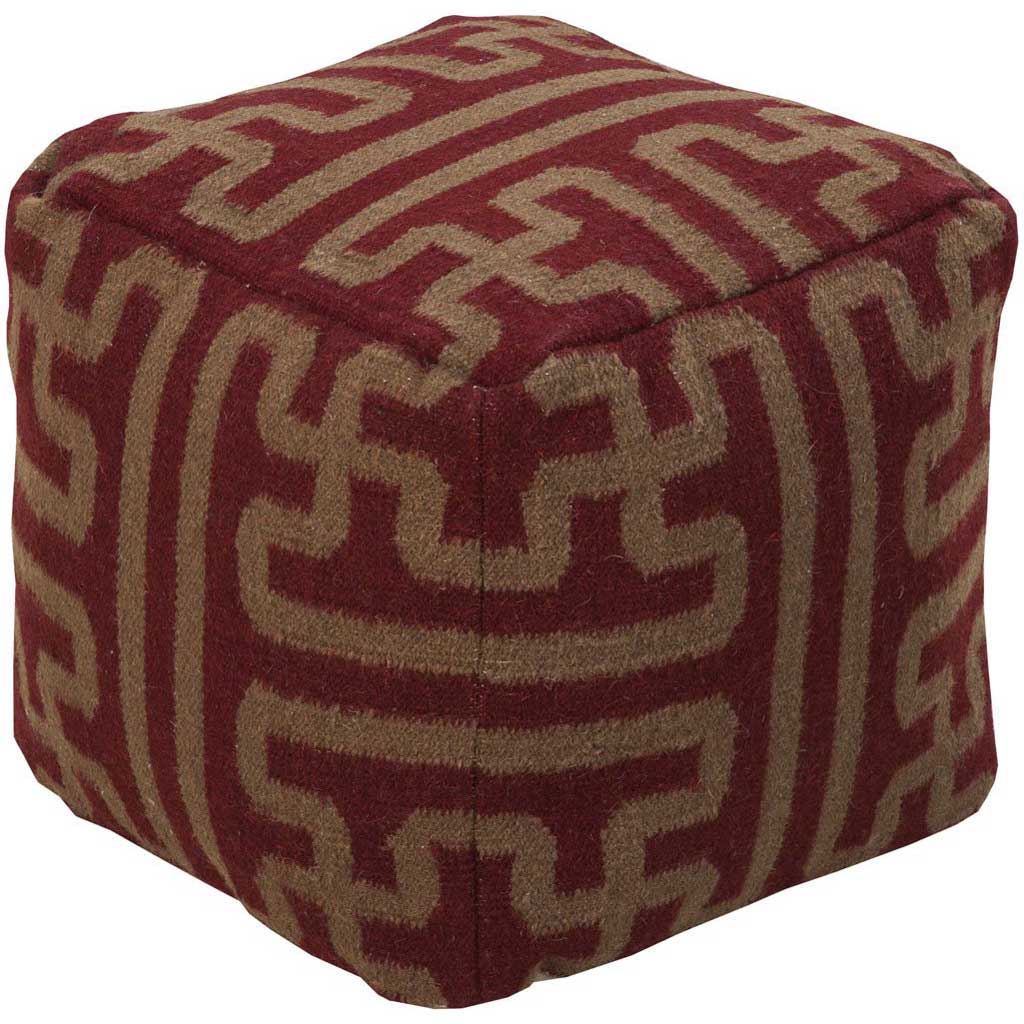 Standard Burgundy/Dark Brown Pouf