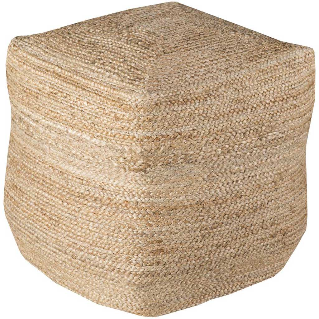 Standard Solid Neutral Cube Pouf