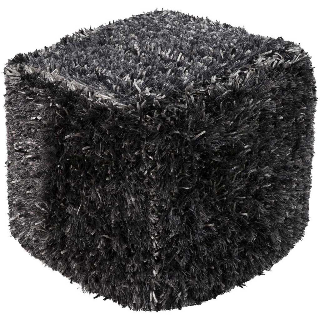 Standard Gray/Black Cube Pouf