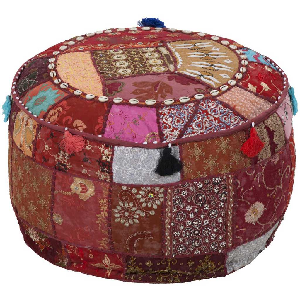 Standard Red/Multi-Color Cylinder Pouf