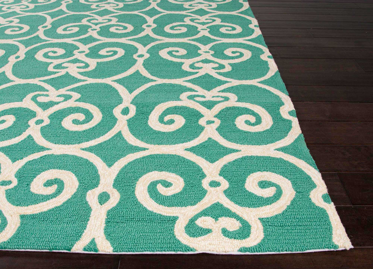 Barcelona Ironwork Blue/White Area Rug