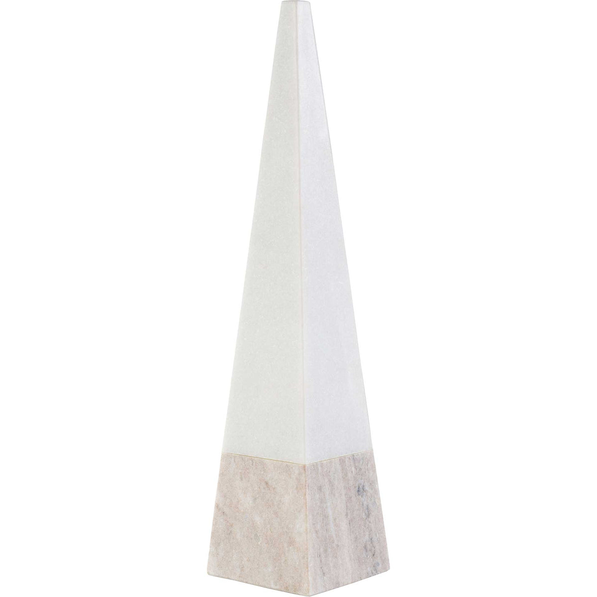 Pyramidal Decorative Accent Brown/White