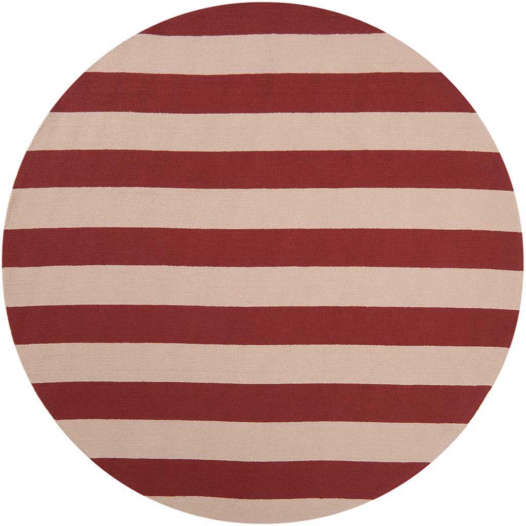 Rain Burgundy/Beige Round Rug