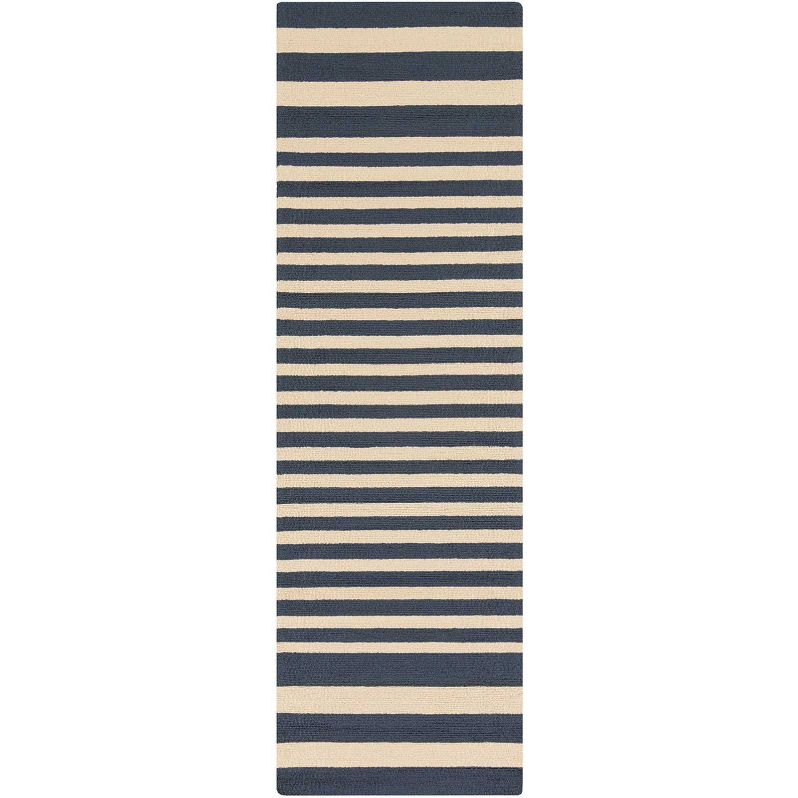 Rain Navy/Beige Runner Rug