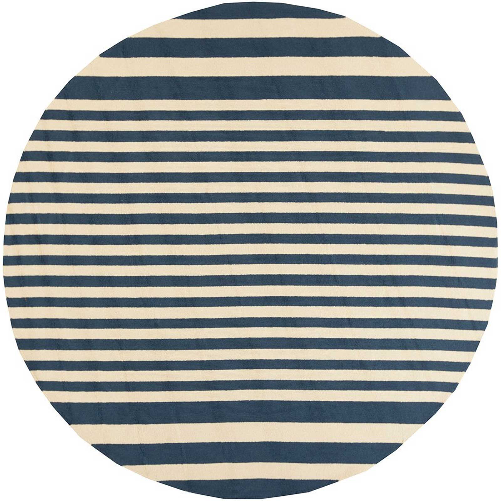 Rain Navy/Beige Round Rug
