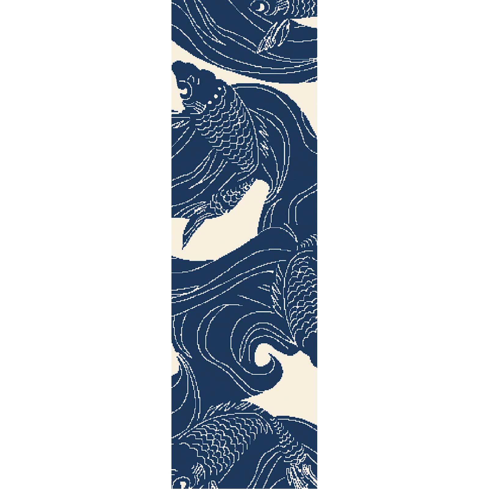 Rain Pacific Navy/Beige Runner Rug