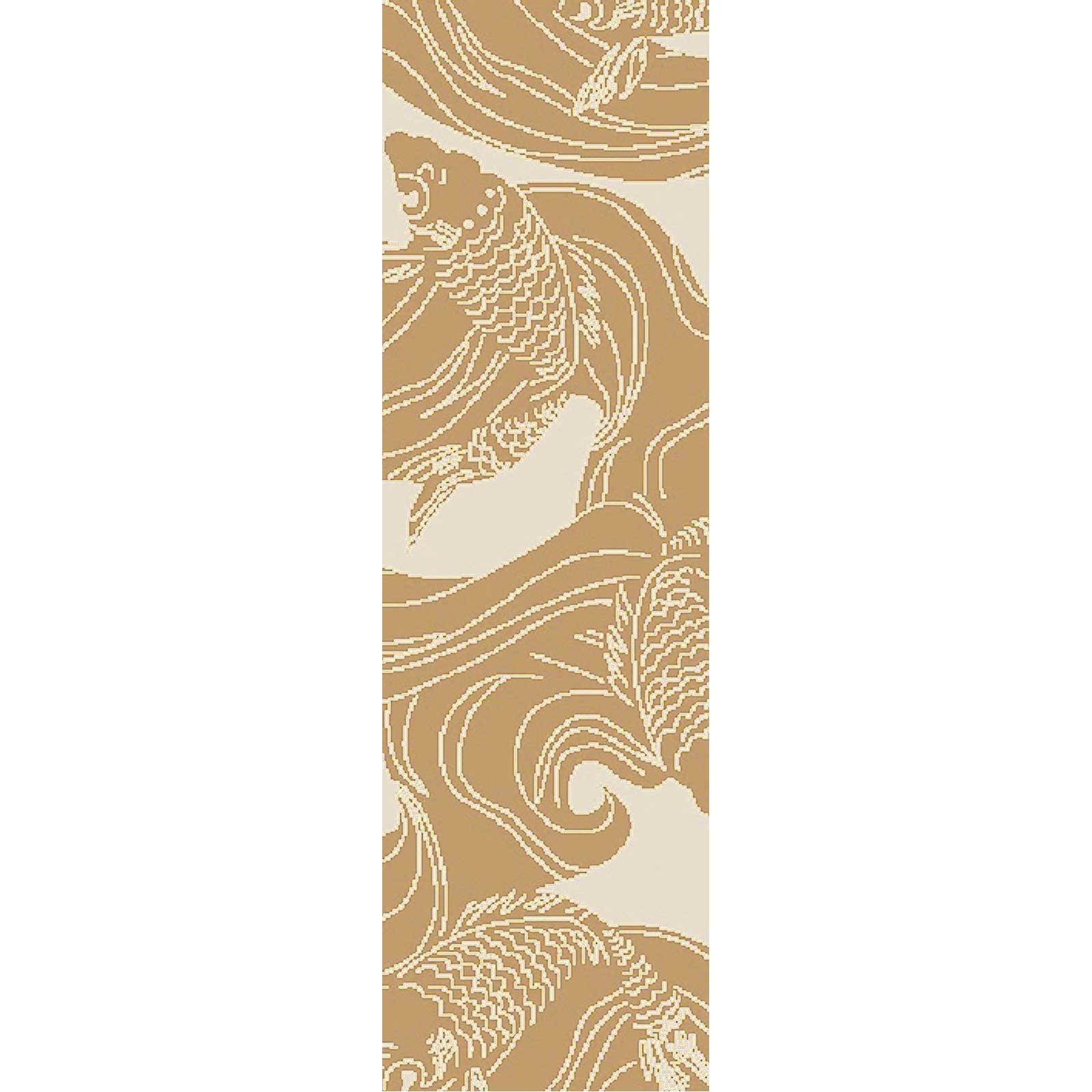 Rain Light Gray/Olive Runner Rug