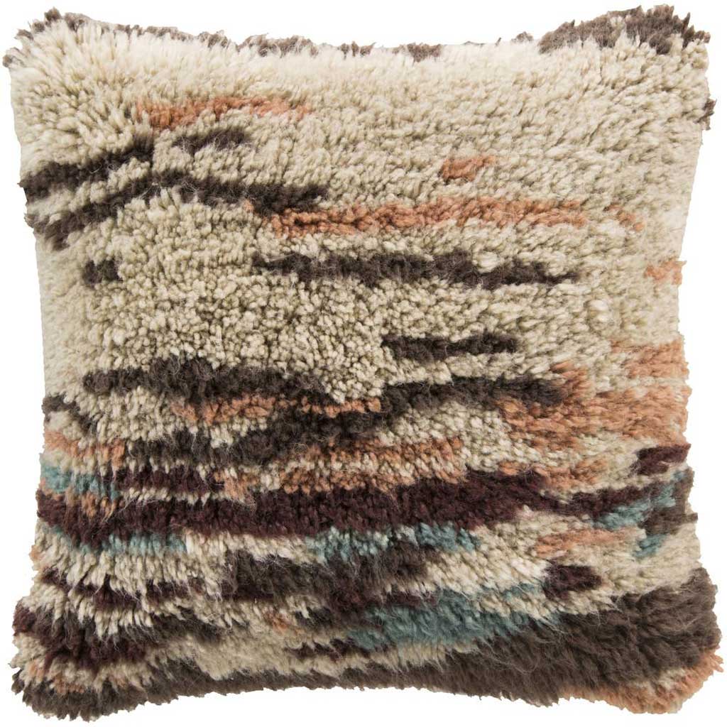 Abstract Delight Beige/Salmon Pillow