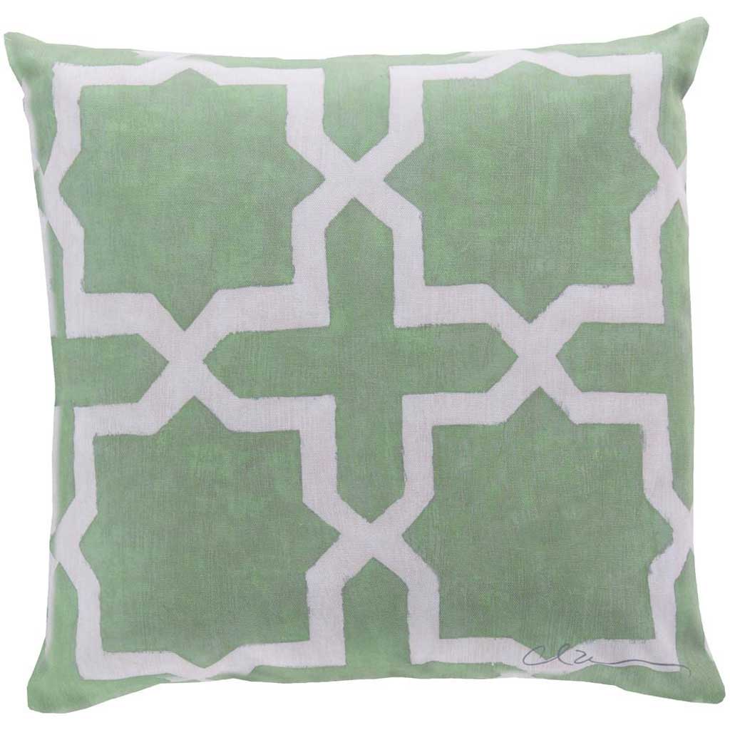 Striking Star Sea Foam/Beige Pillow