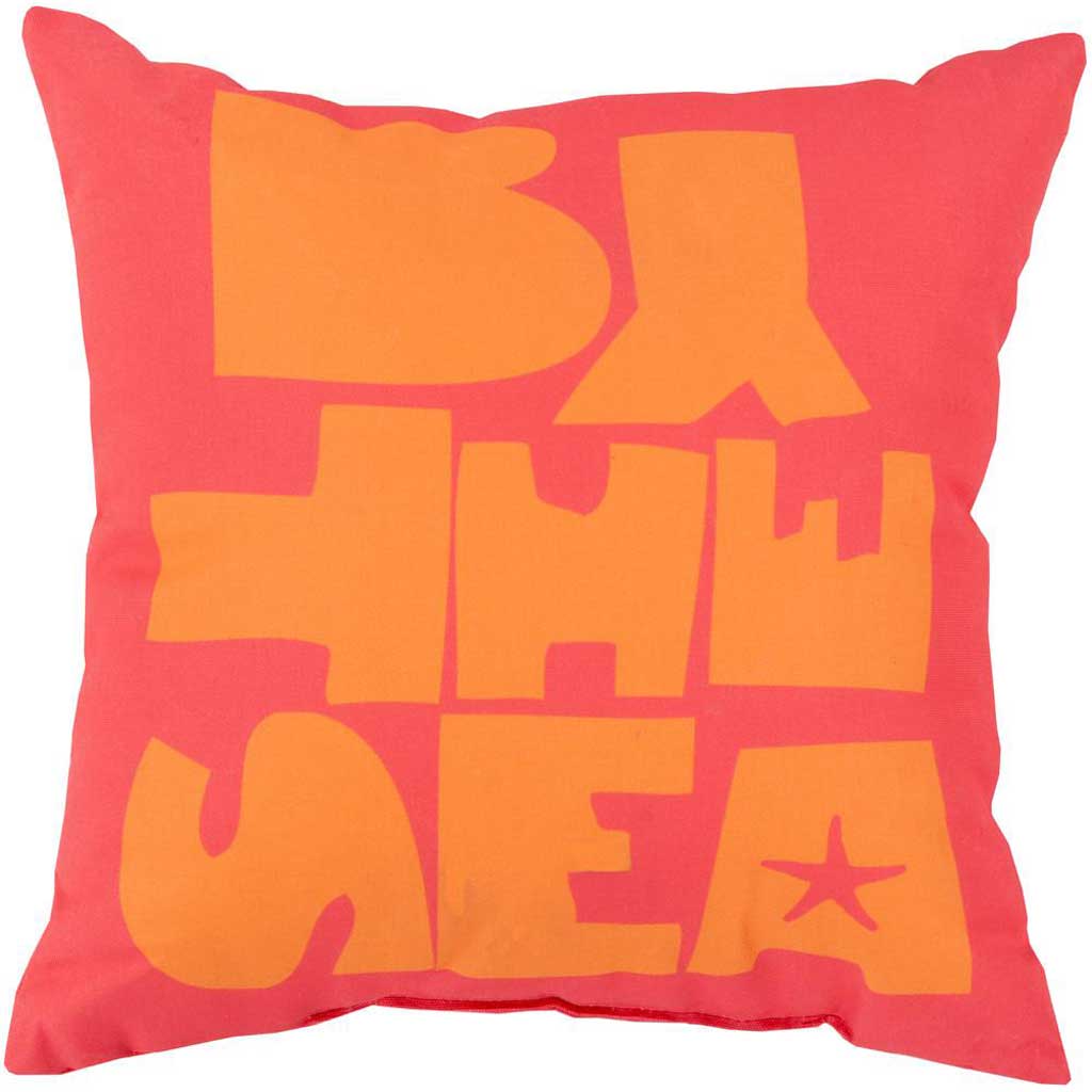 Be "By the Sea" Coral Pillow