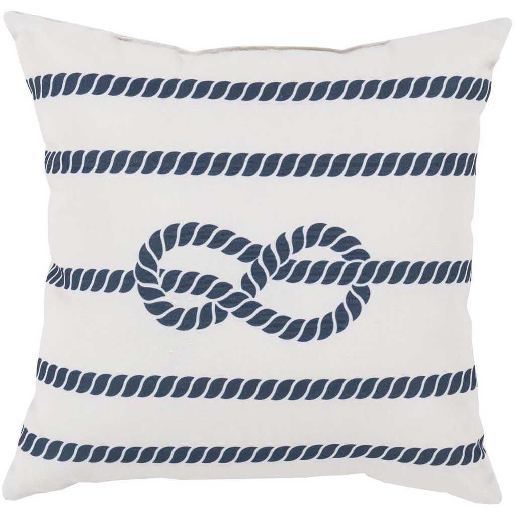 Knotted with Grace Ivory/Cobalt Pillow