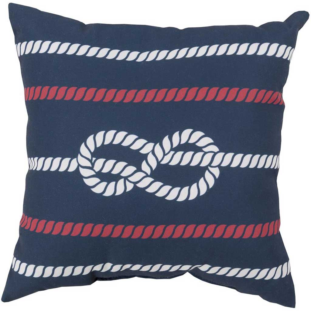 Knotted with Grace Cobalt/Ivory Pillow