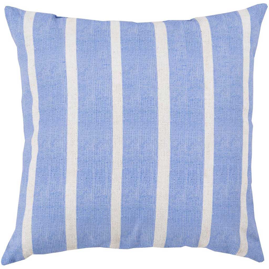Madison Stripe Sky Blue/Light Gray Pillow