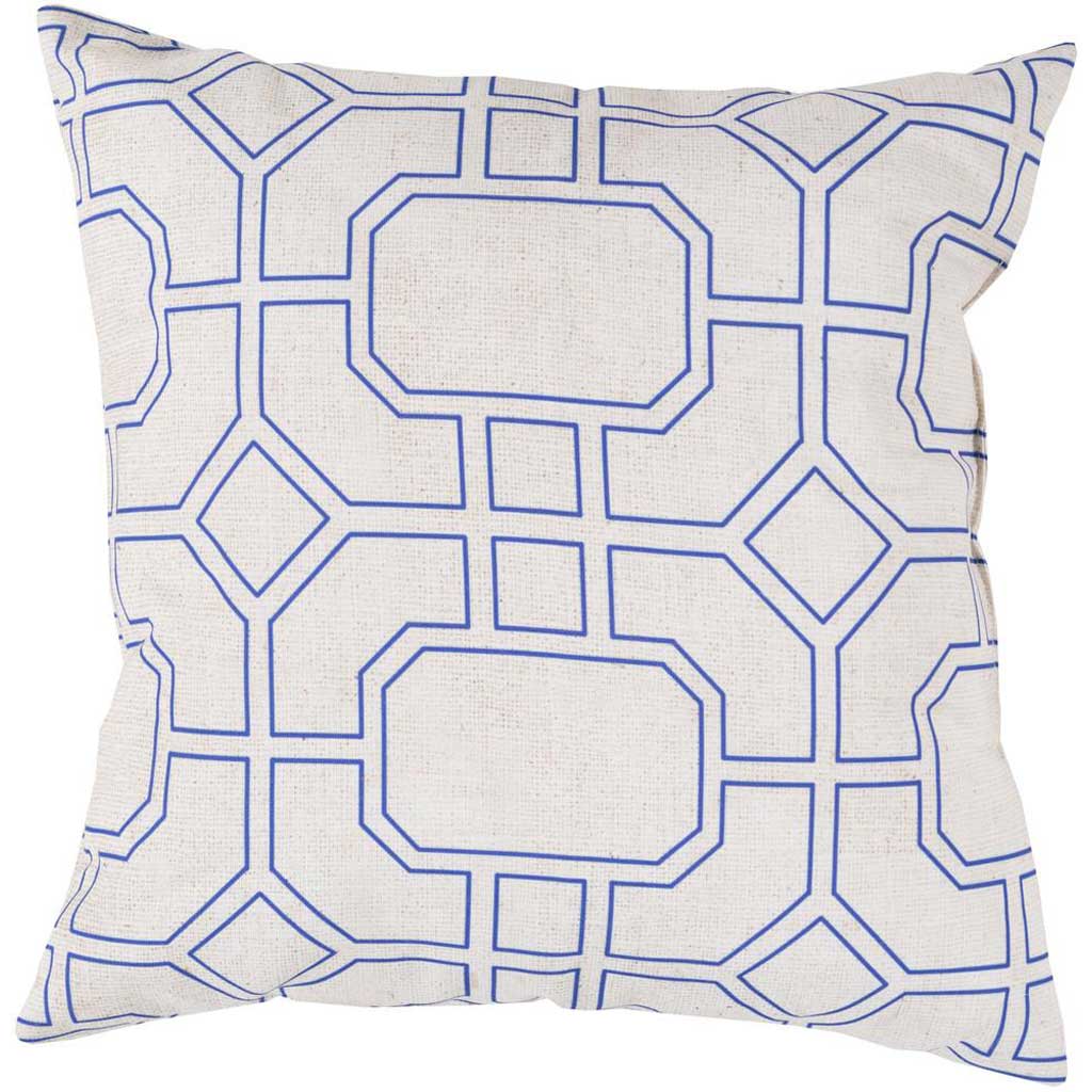 Trellis Marine Outdoor Iris/Light Gray Pillow