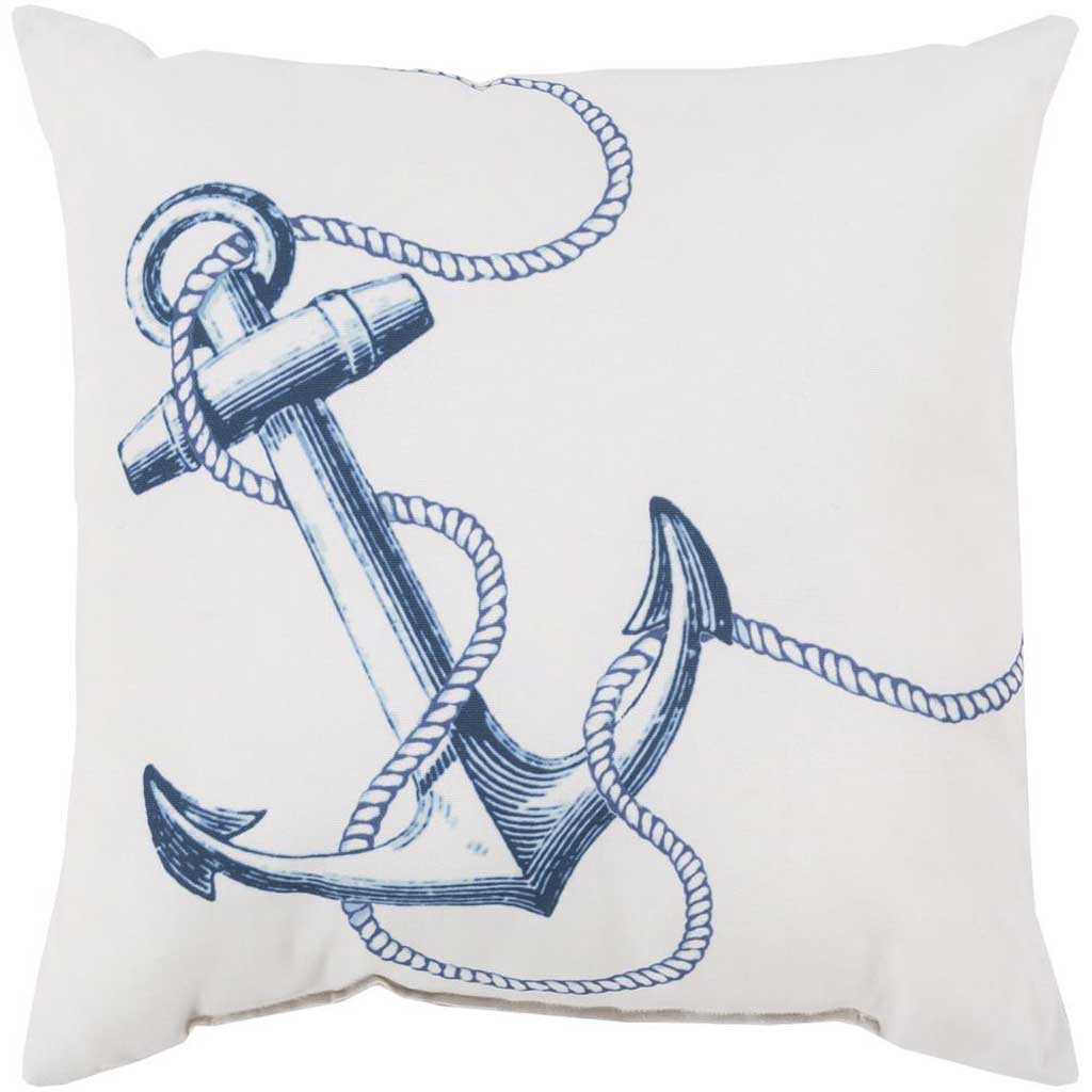 Attractive Anchor Ivory/Cobalt Pillow