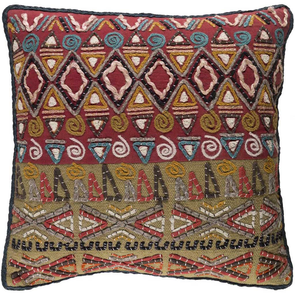 Rokel Rust/Olive/Taupe Pillow