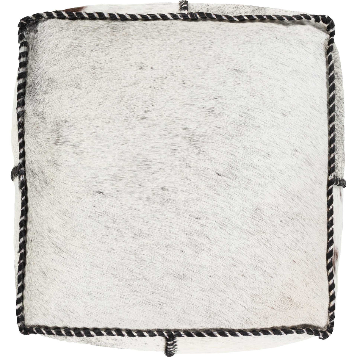 Raelyn Pouf Black/Medium Gray/White