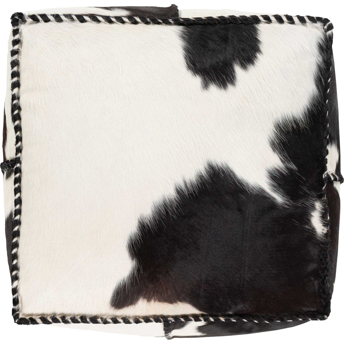 Raelyn Pouf White/Black