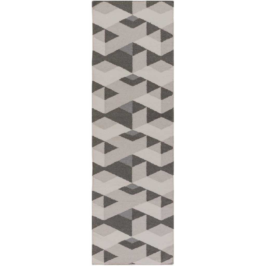 Rivington Light Gray/Gray/Ivory Runner Rug