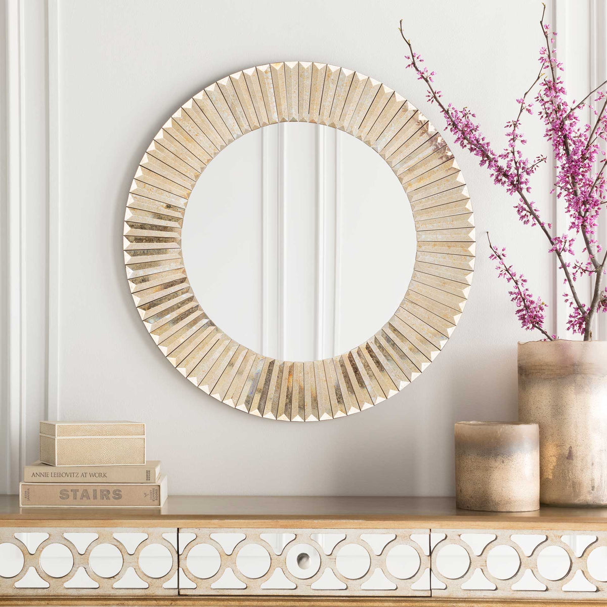 Reed Mirror Bronze