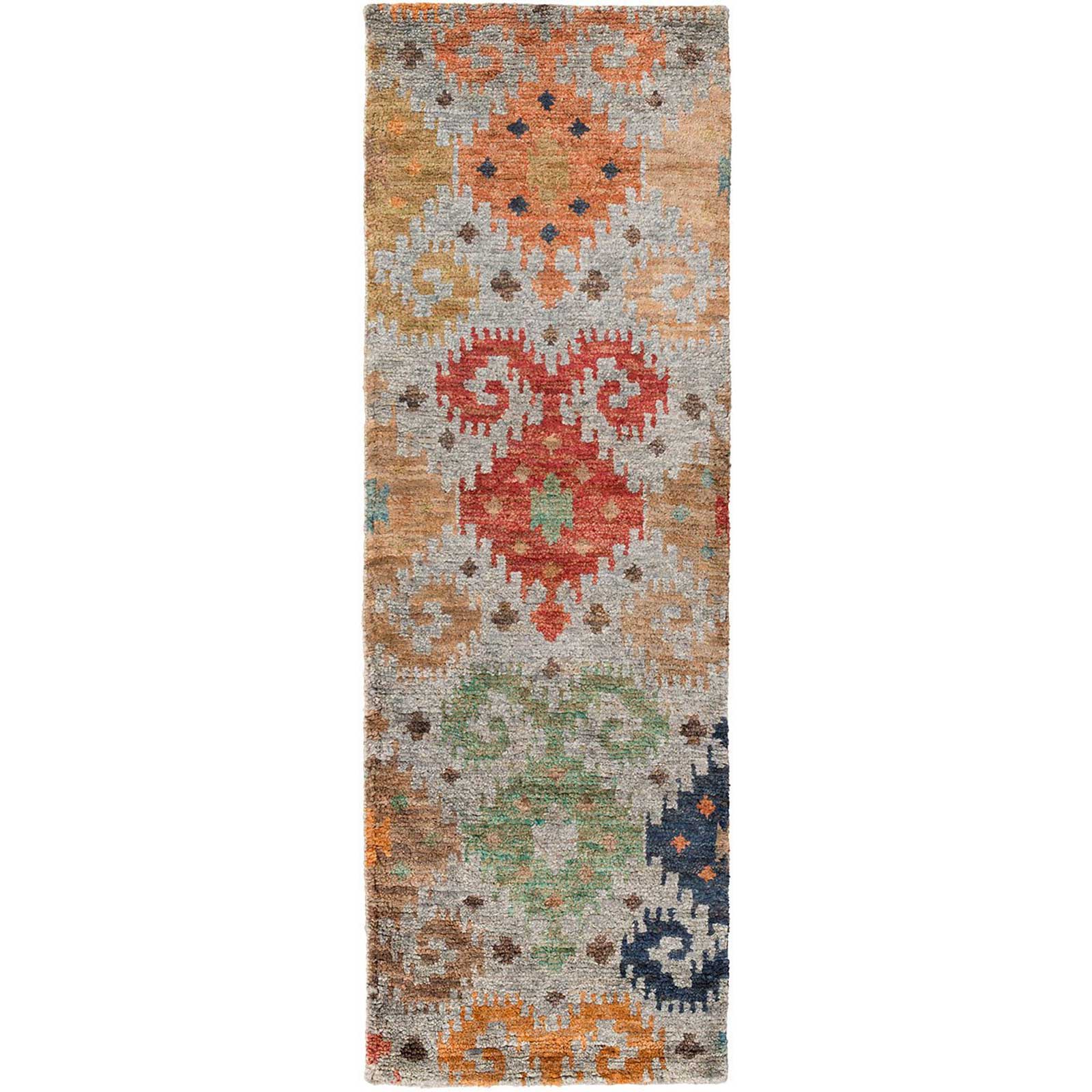 Scarborough Rust/Emerald/Kelly Runner Rug