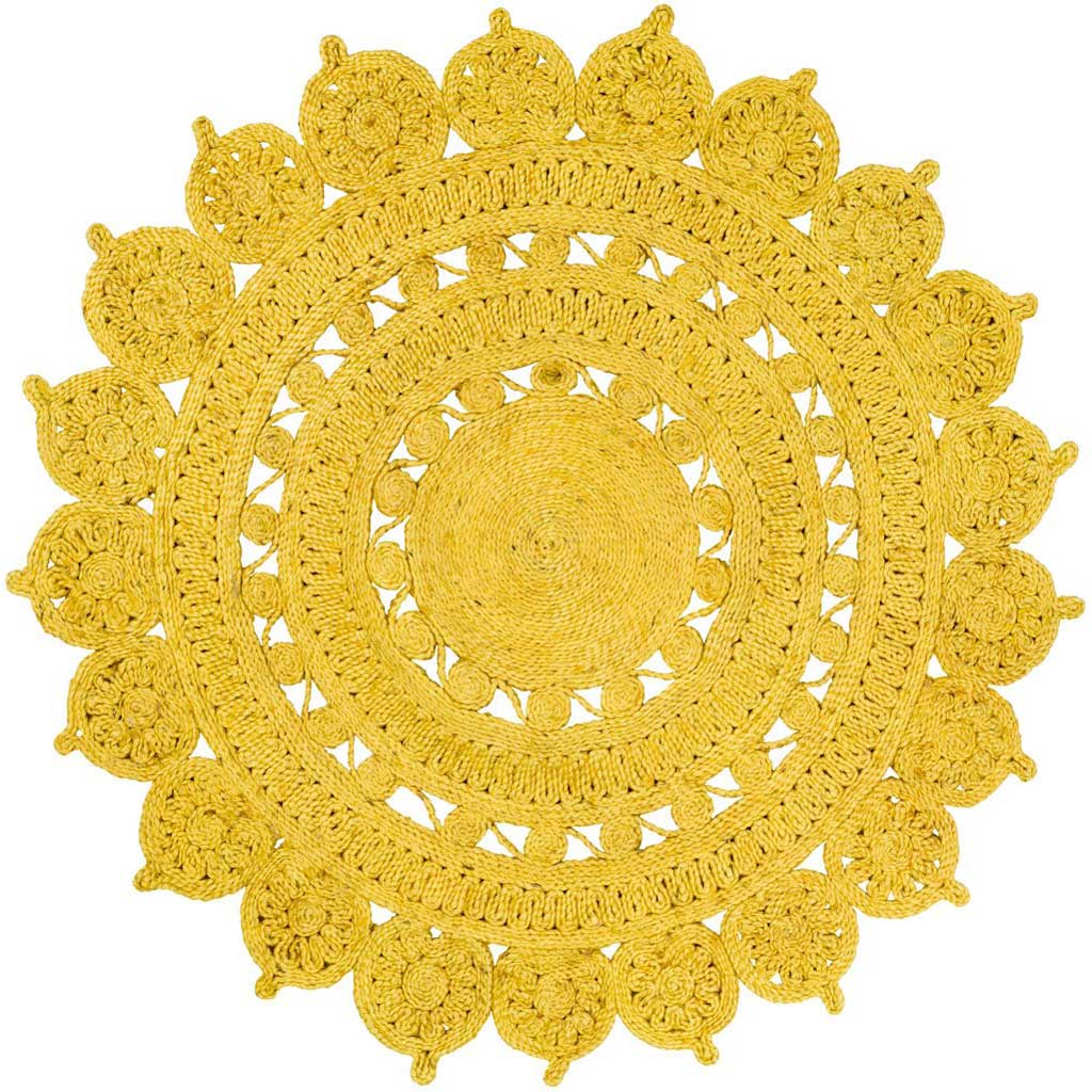 Yellow Circe Rug Sundaze Yellow Round Rug - Froy.com