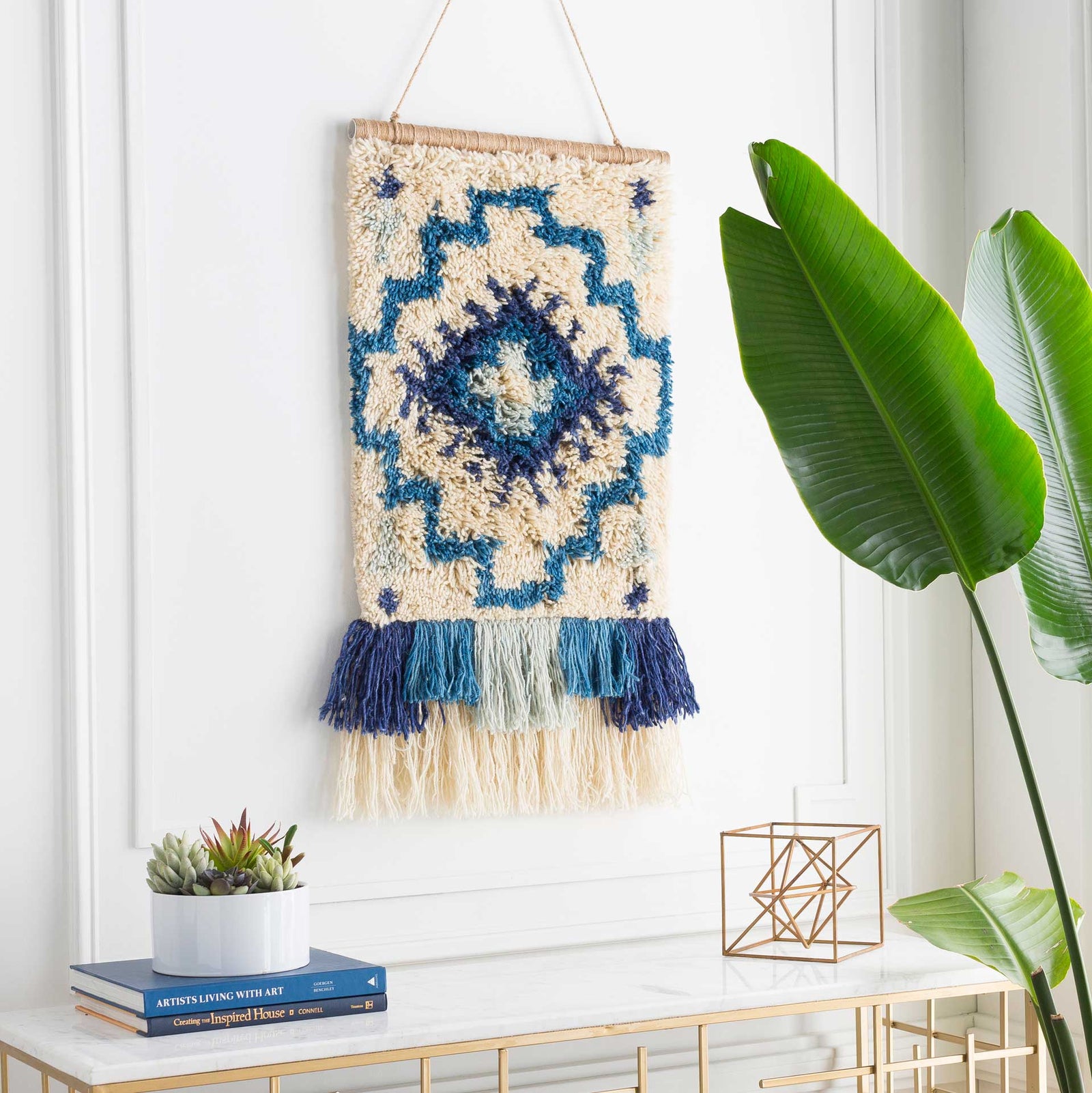 Safura Wall Hanging Denim/Sky Blue/Cream
