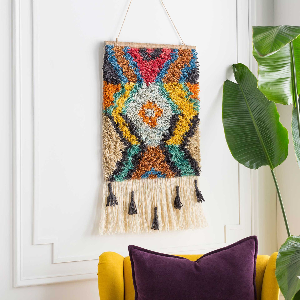 Safura Wall Hanging Saffron/Sea Foam/Bright Orange