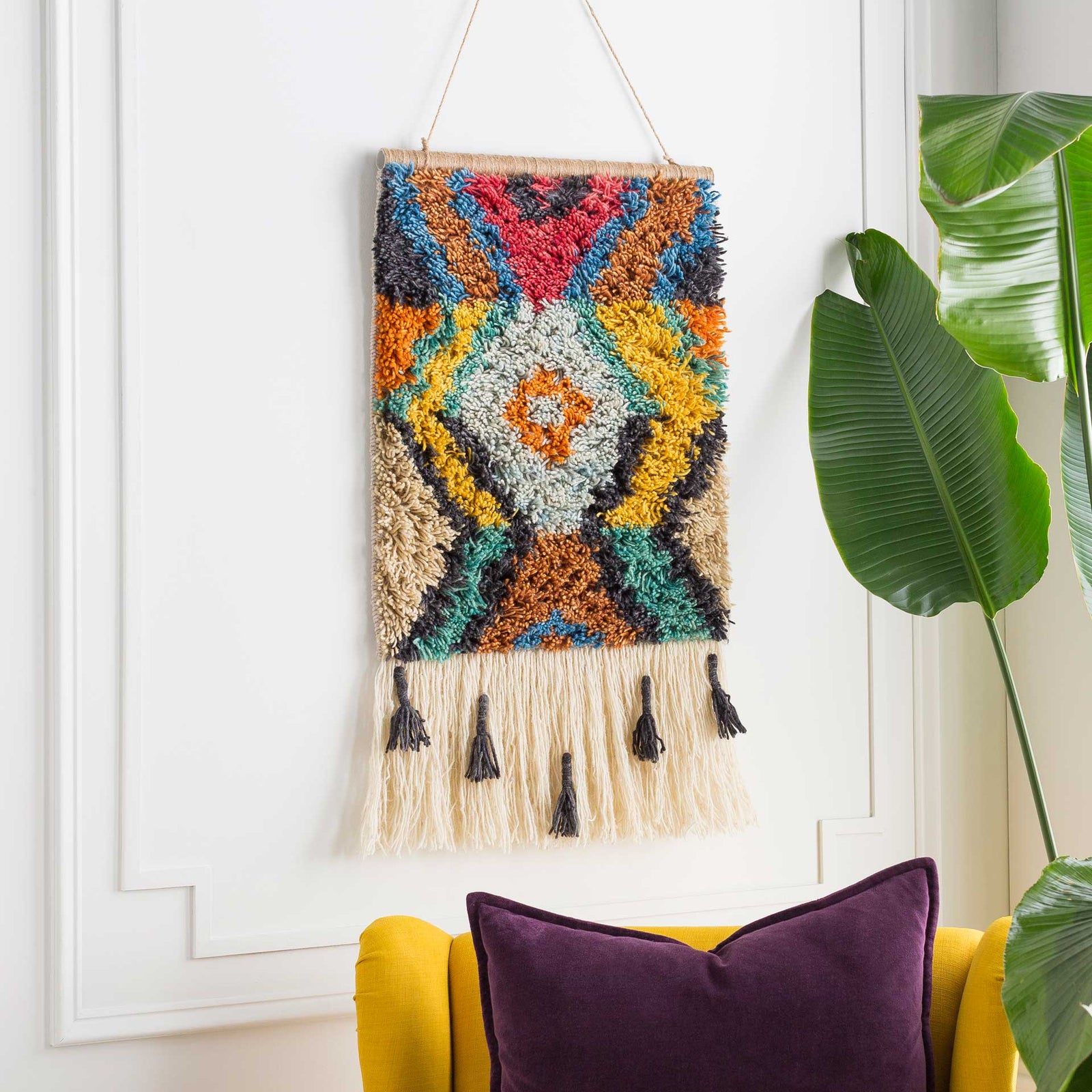 Safura Wall Hanging Saffron/Sea Foam/Bright Orange