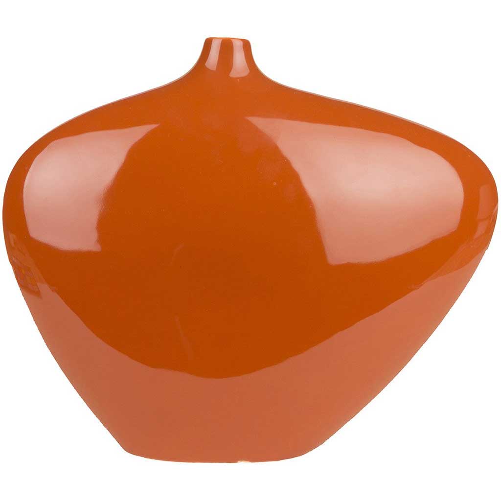 Natural Ceramic Table Vase Burnt Orange Medium