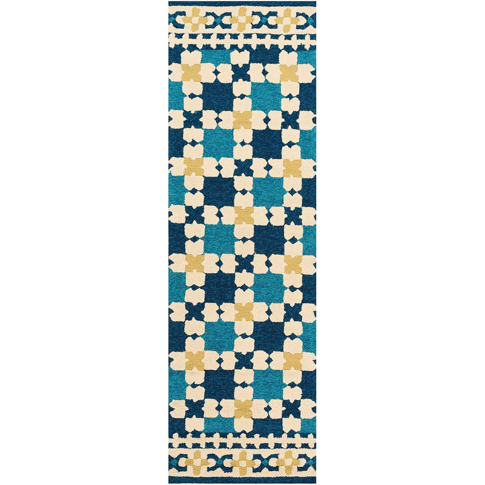 Storm Cobalt/Lime Runner Rug