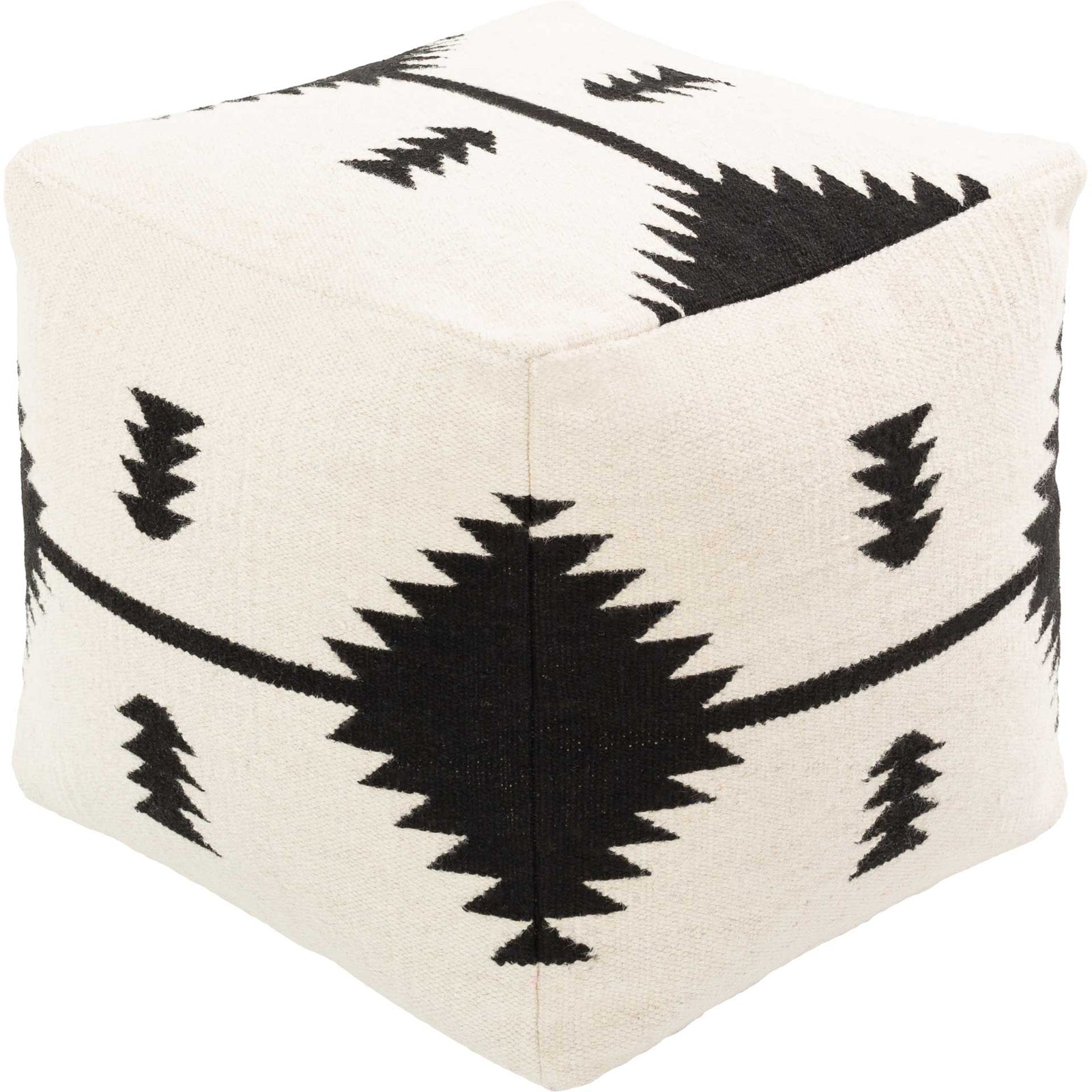 Sherman Pouf Cream/Black