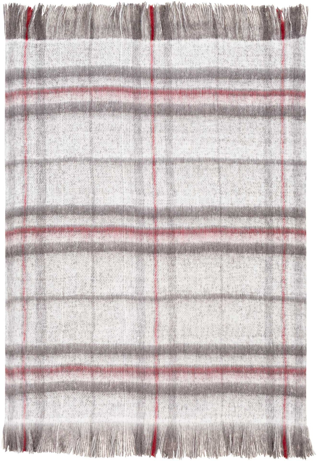 Sterling Throw Dark Red/Medium Gray/White