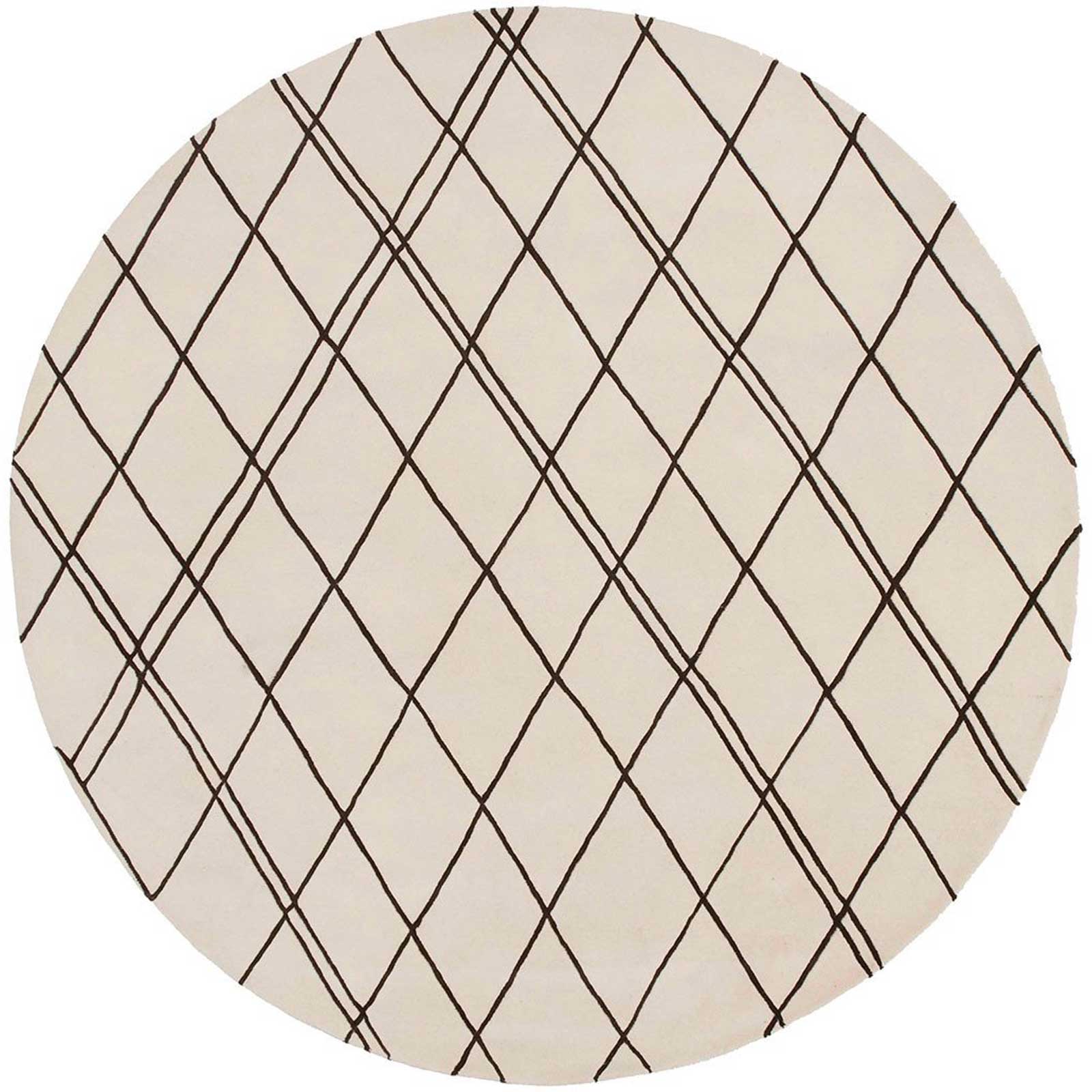 Studio Beige/Chocolate Round Rug
