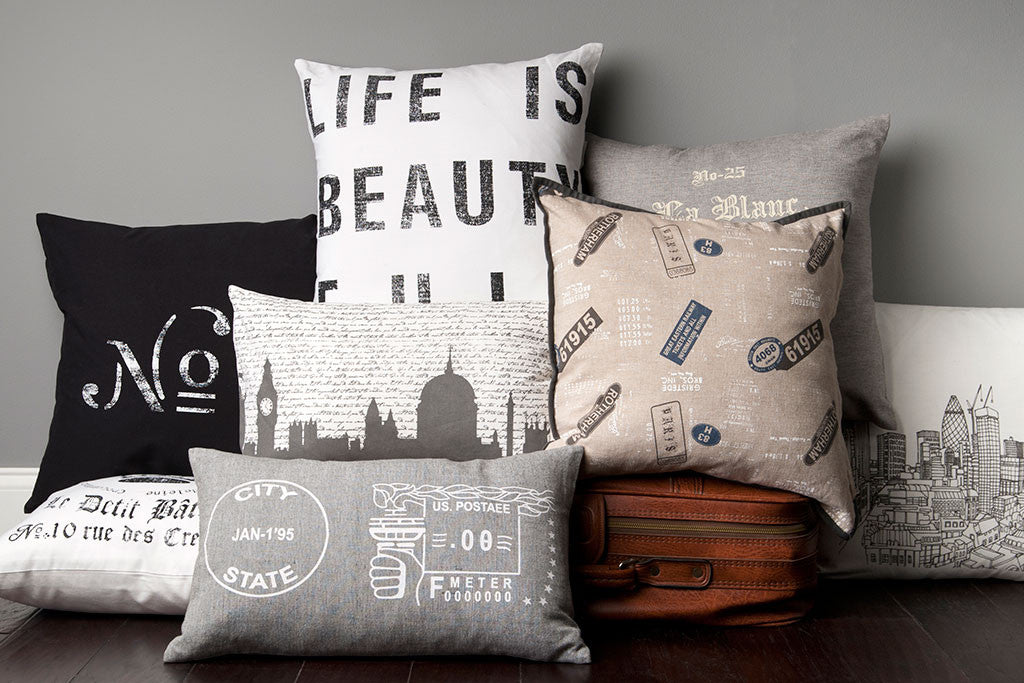 Life is Beauty Ivory/Black Pillow