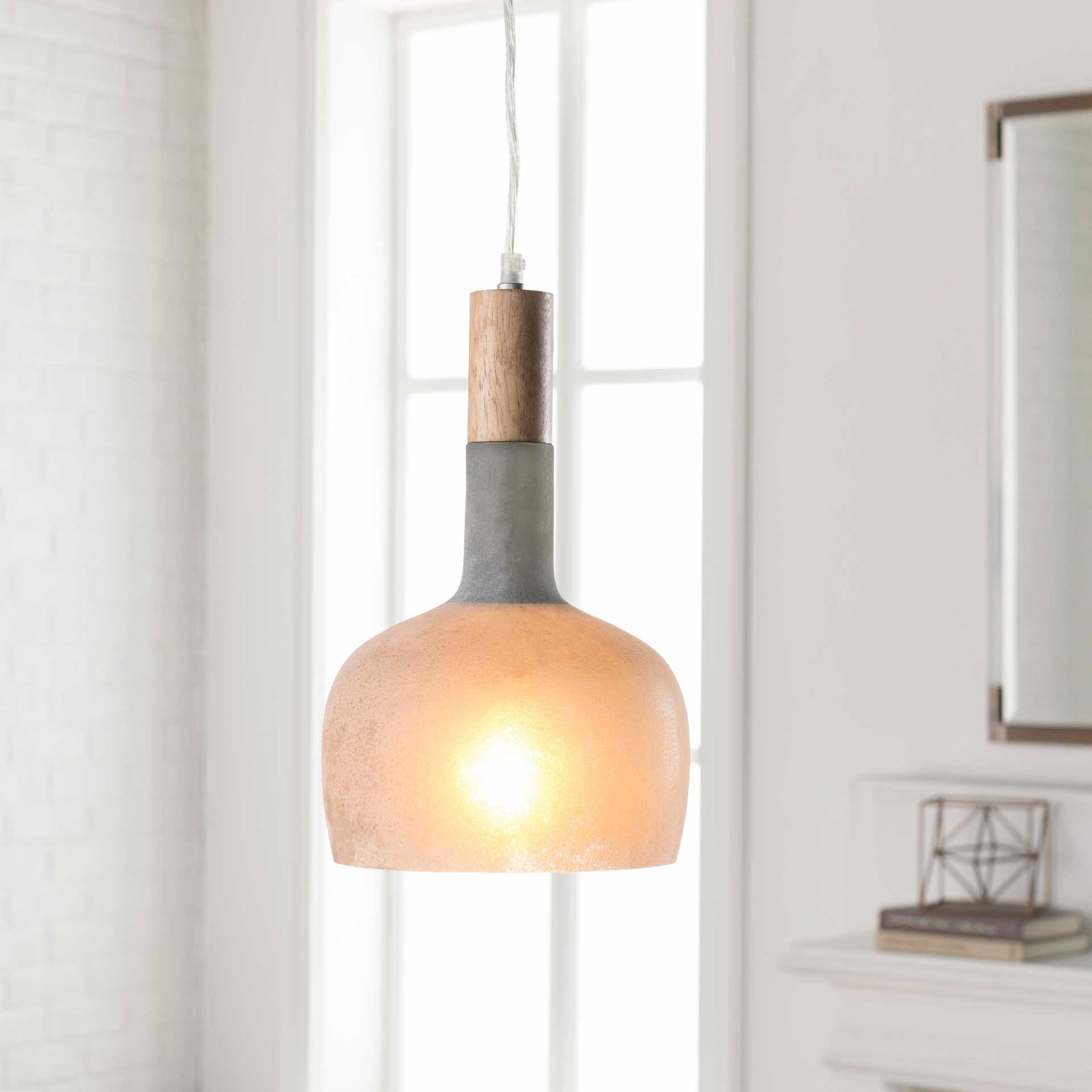 Stockton Bell Pendant Light Gray/Light Gray