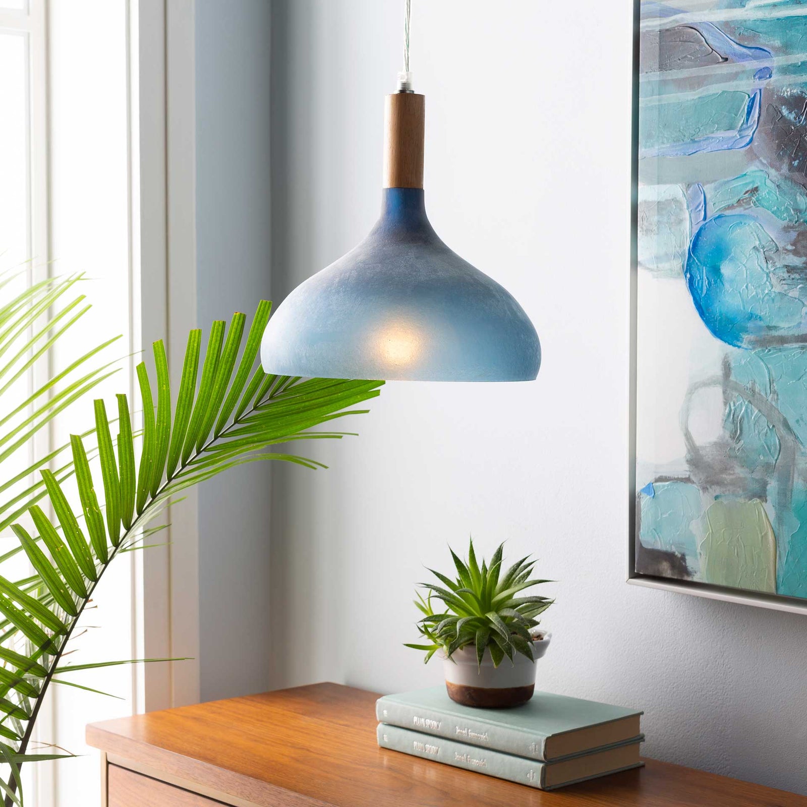 Stockton Pendant Denim/Teal