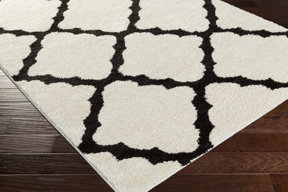Swift Ivory/Black Area Rug - Froy.com