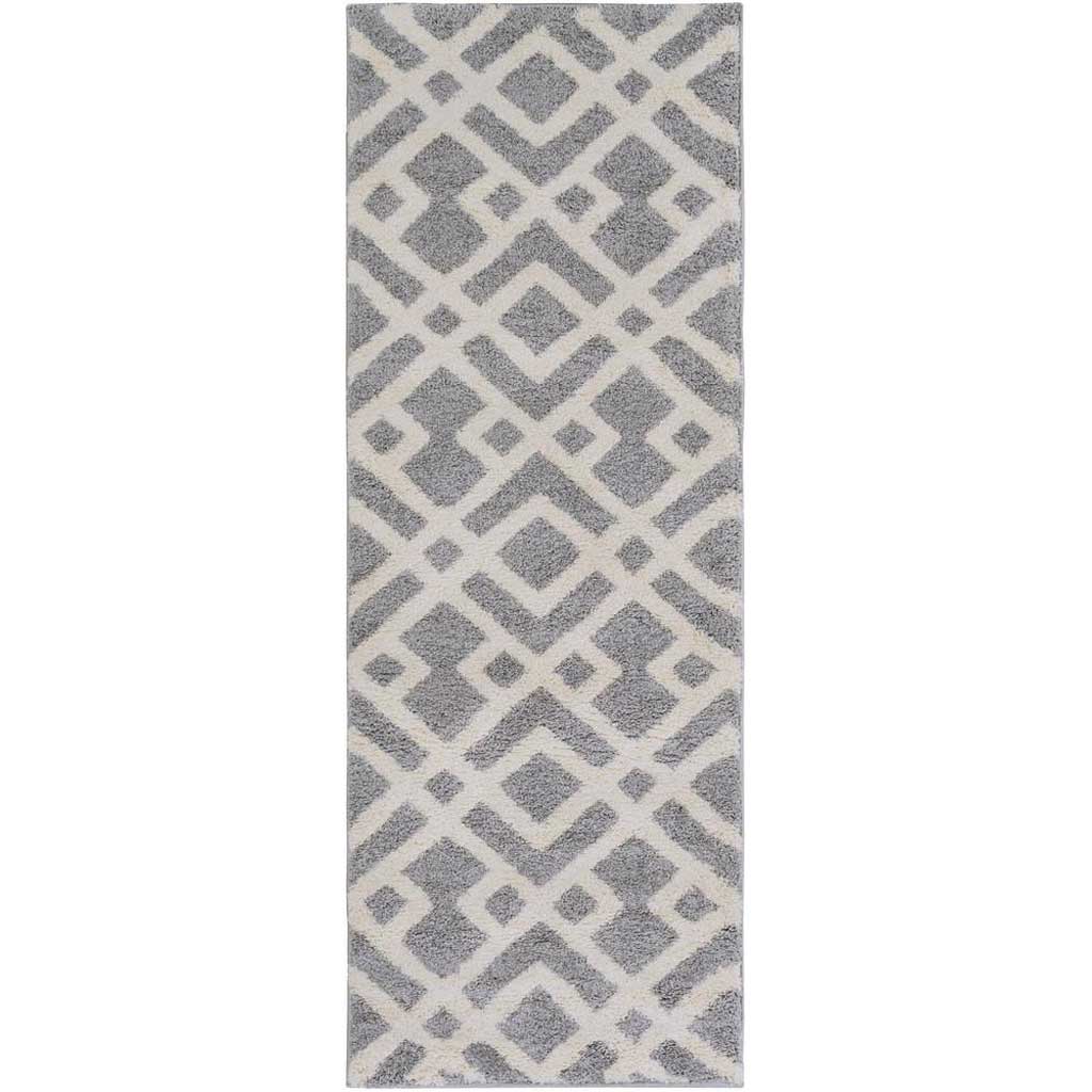Swift Light Gray/Snow White Runner Rug